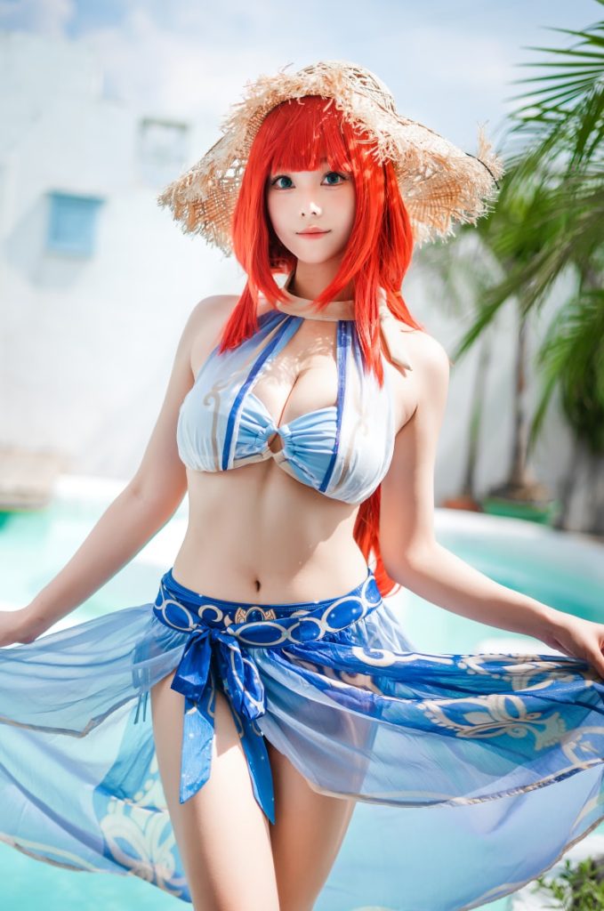 图片[2]-蜜汁猫裘 – NO.106 原神 妮露泳装 [21P-250MB]-蜜桃啵啵