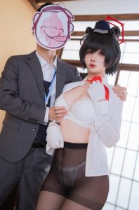 rioko凉凉子 NO.135 蔚蓝档案 导游 椿 [62P12V-1.03G]VIP-蜜桃啵啵