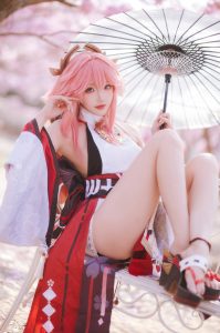 瓜希酱 NO.96 原神 八重神子 [20P-61MB]-蜜桃啵啵