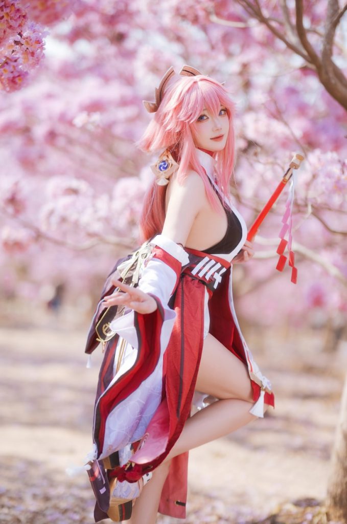 图片[2]-瓜希酱 NO.96 原神 八重神子 [20P-61MB]-蜜桃啵啵