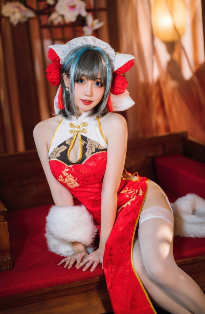 焖焖碳 NO.046 碧蓝航线-柴郡新春旗袍[29P-180MB]-蜜桃啵啵