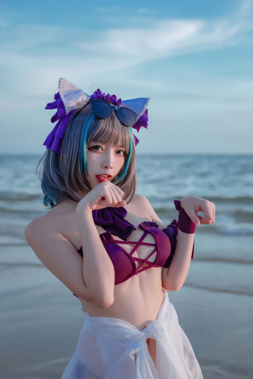 二佐Nisa – NO.202 碧蓝航线-柴郡泳装